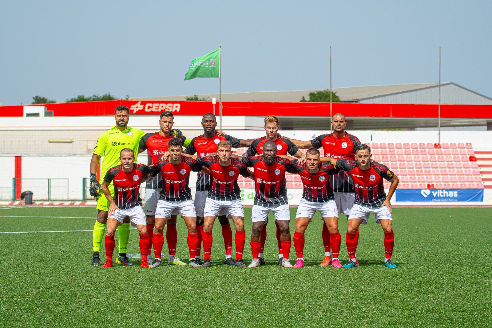 Formación del Lincoln Red Imps FC frente al Qarabağ Futbol Klubu en el partido de la nueva Champions League/Foto LincolnRI