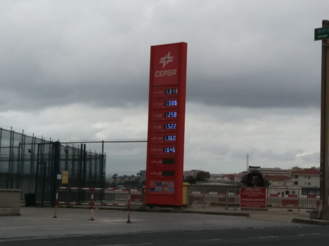 Estación de servicio Cepsa en Gibraltar.