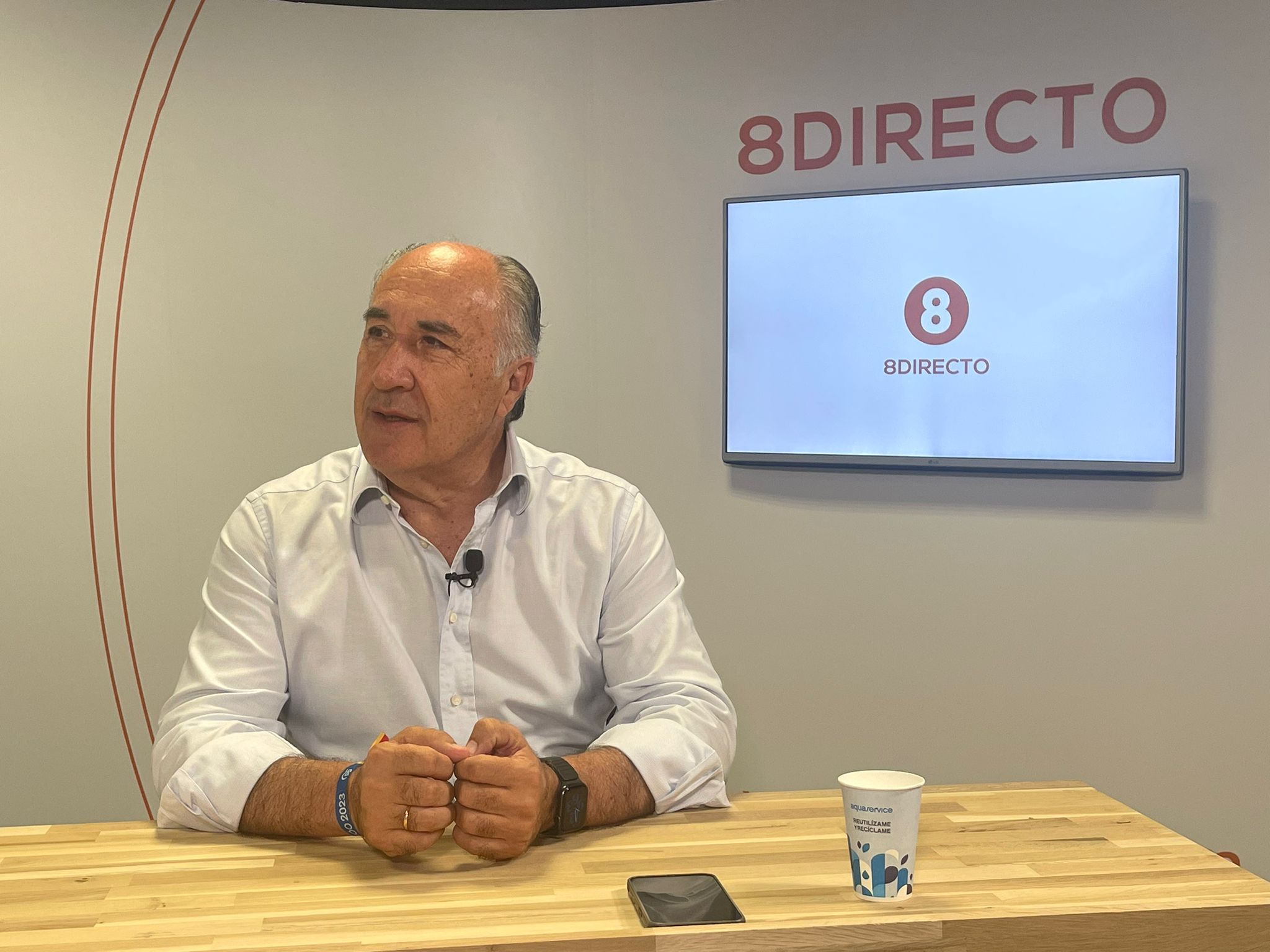 Gibraltar: Sin noticias del acuerdo. José Ignacio Landaluce, durante una entrevista en el plató de 8Directo. Archivo.