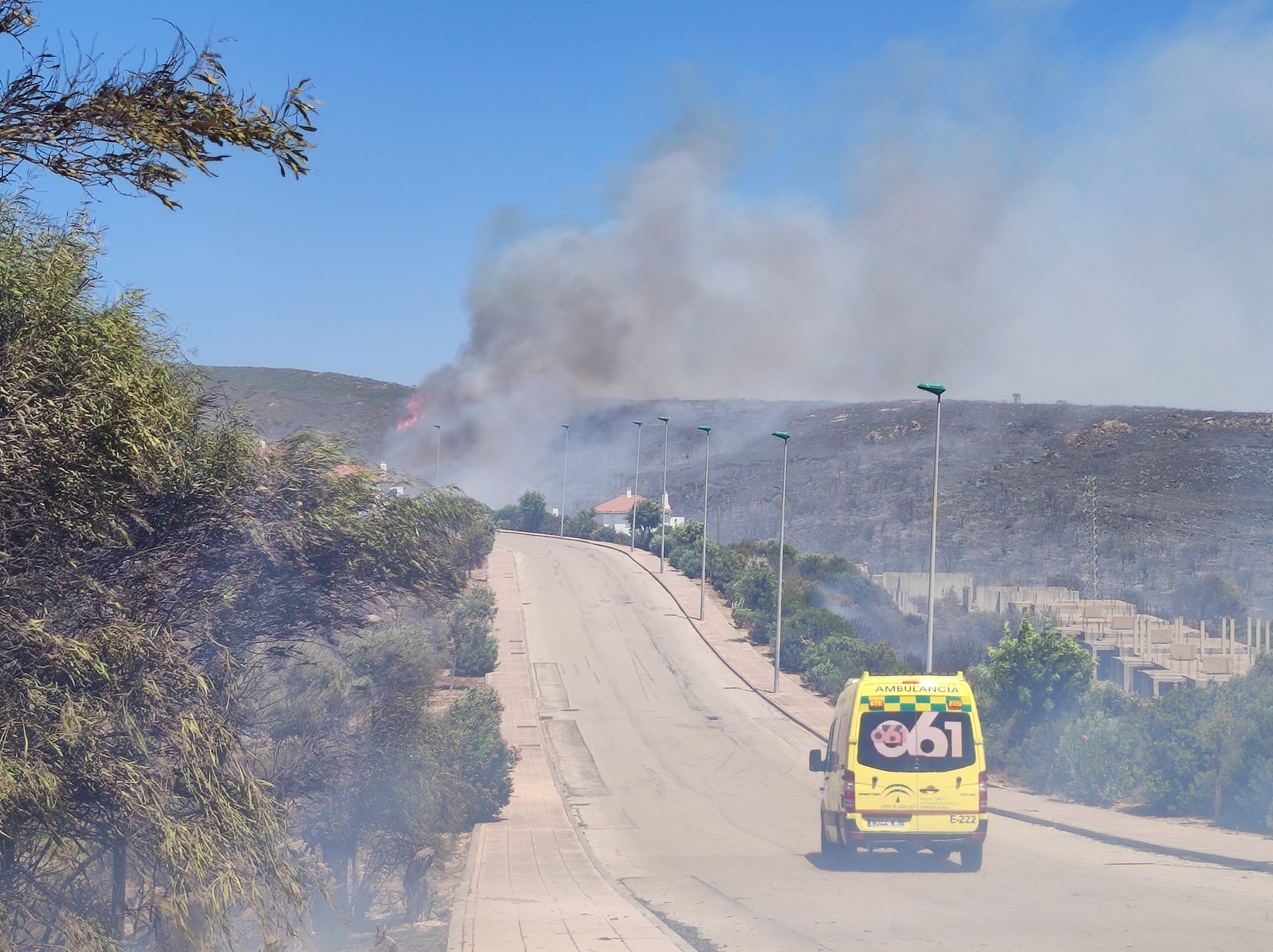 El incendio originado en Santa Margarita se desplaza hacia la zona de La Alcaidesa. Foto: S.D/8Directo.