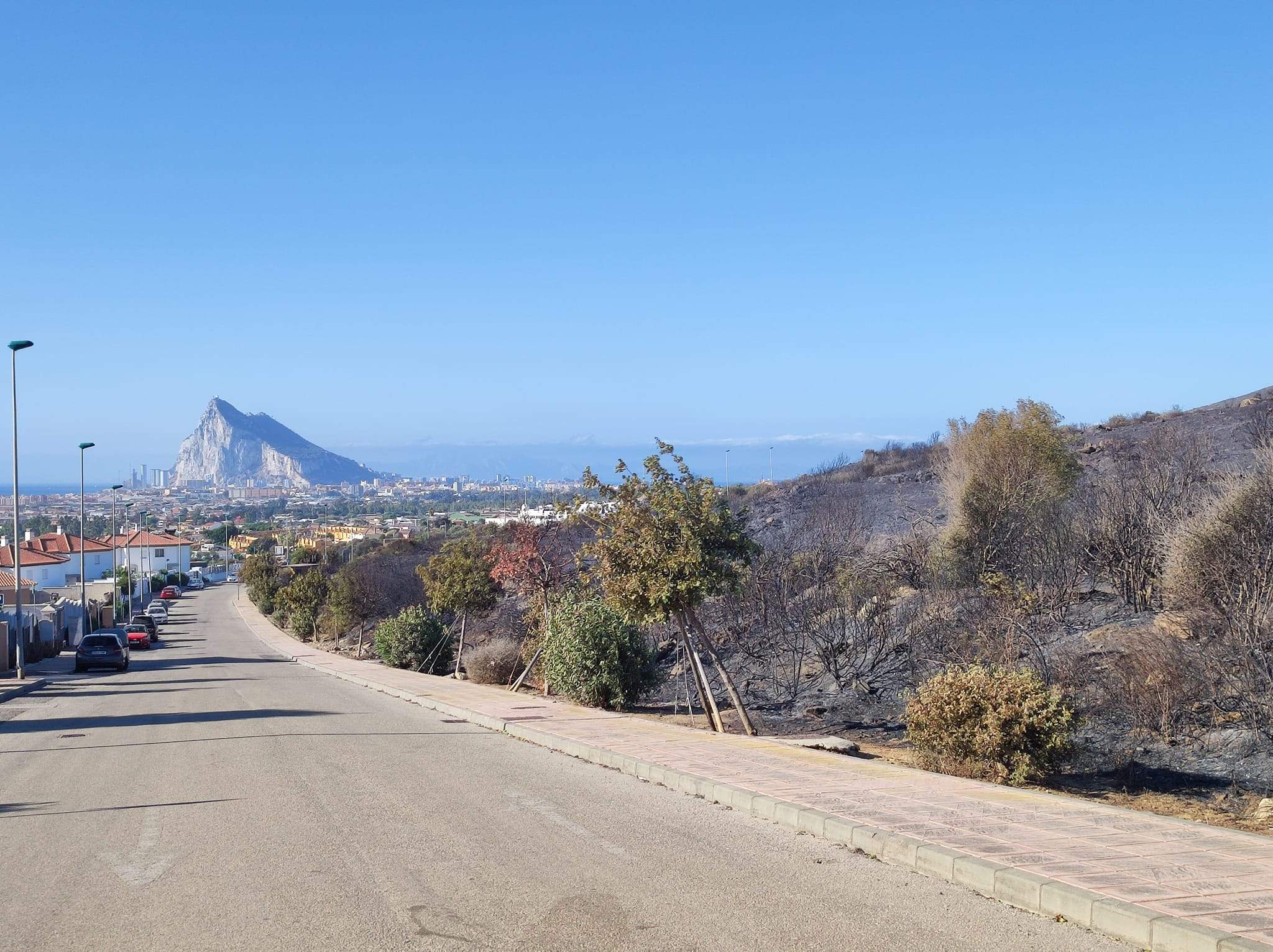 Imagen de este miércoles del incendio de Santa Margarita.