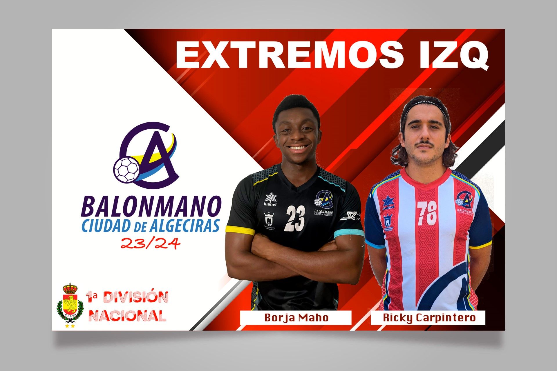 Borja Maho y Ricardo Carpintero, los extremos izquierdos del BM Ciudad de Algeciras 23/24