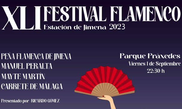 El XLI Festival Flamenco de la Estación de Jimena se celebrará el viernes 1 de septiembre