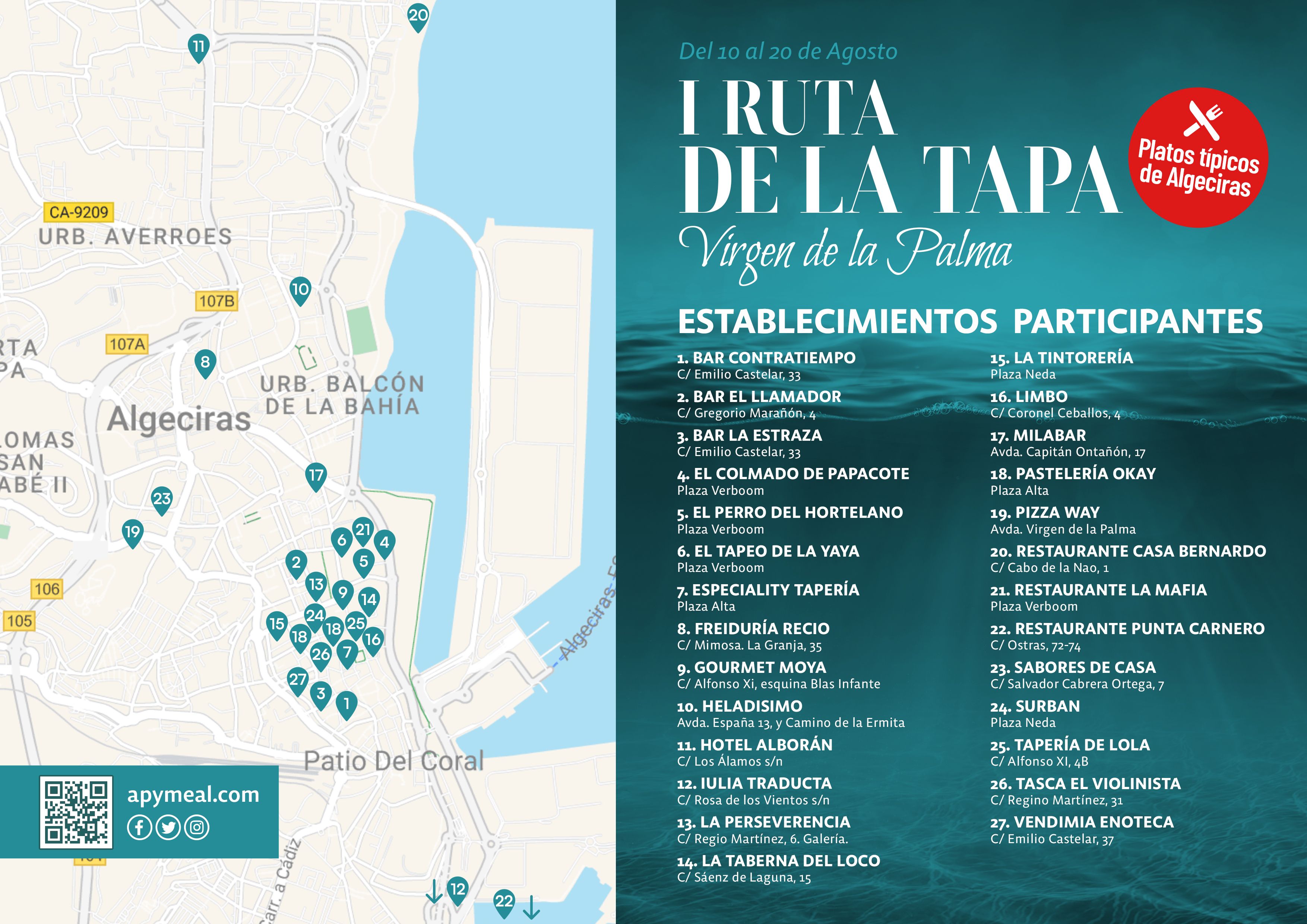 Comienza este jueves la I Ruta de la Tapa ‘Virgen de la Palma’ con platos típicos de Algeciras 
