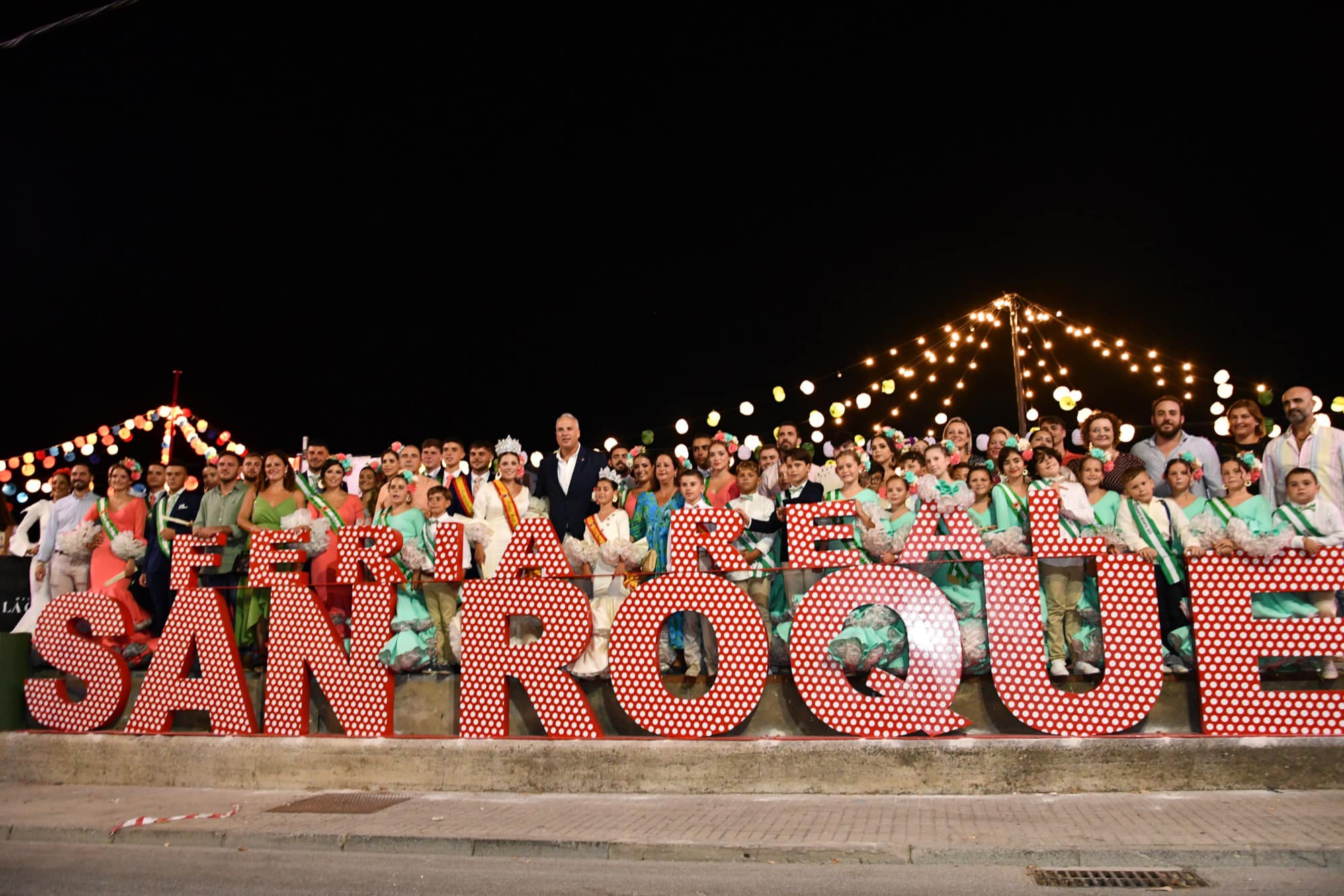 Encendido del alumbrado de la Feria de San Roque 2023. Imagen de archivo. San Roque caldea el ambiente de feria con un Domingo de Farolillos este 4 de agosto
