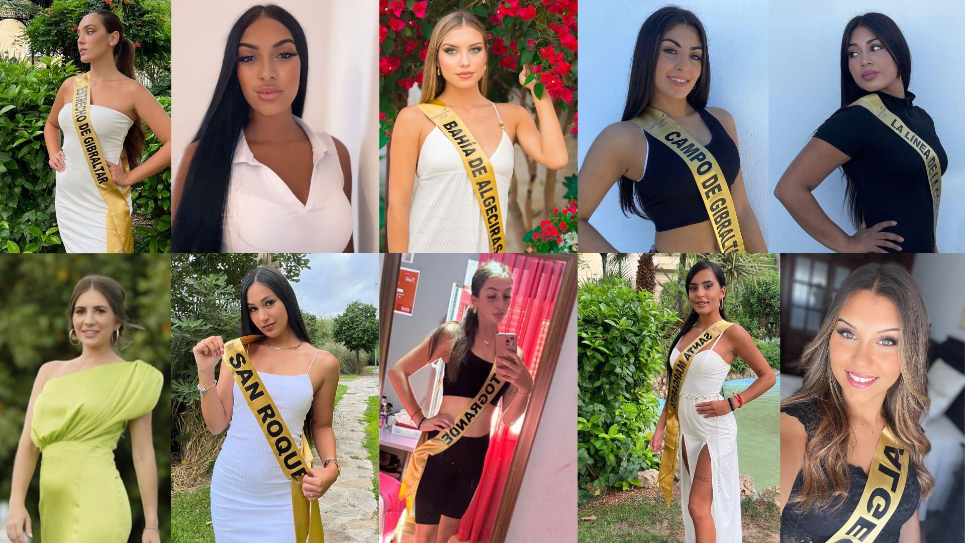Las 10 del candidatas del Campo de Gibraltar que optan a Miss Grand Cádiz 2023.