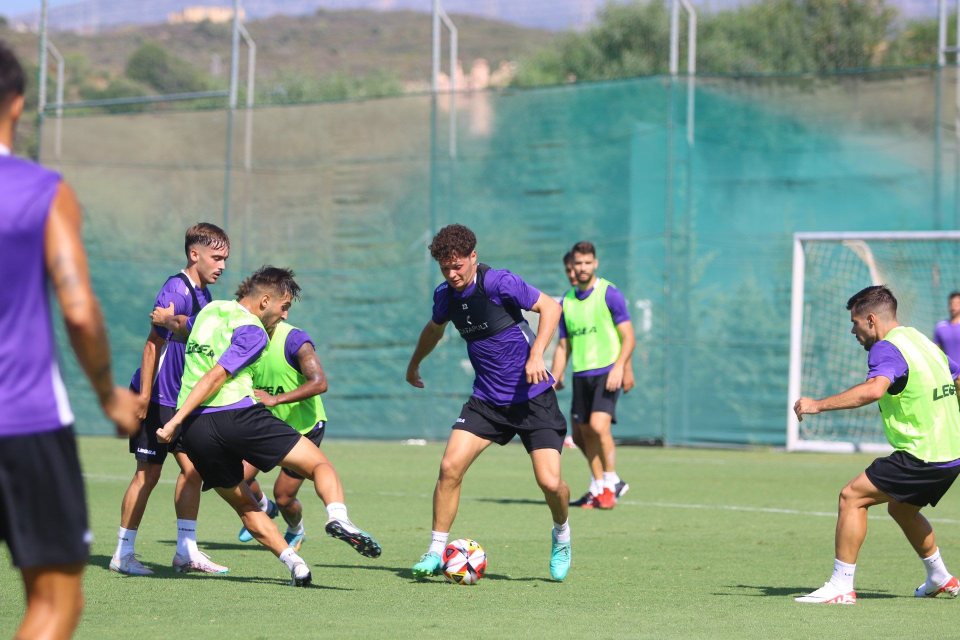 Los jugadores de la RB Linense, durante un entrenamiento de esta pretemporada/Foto: @RBL1912