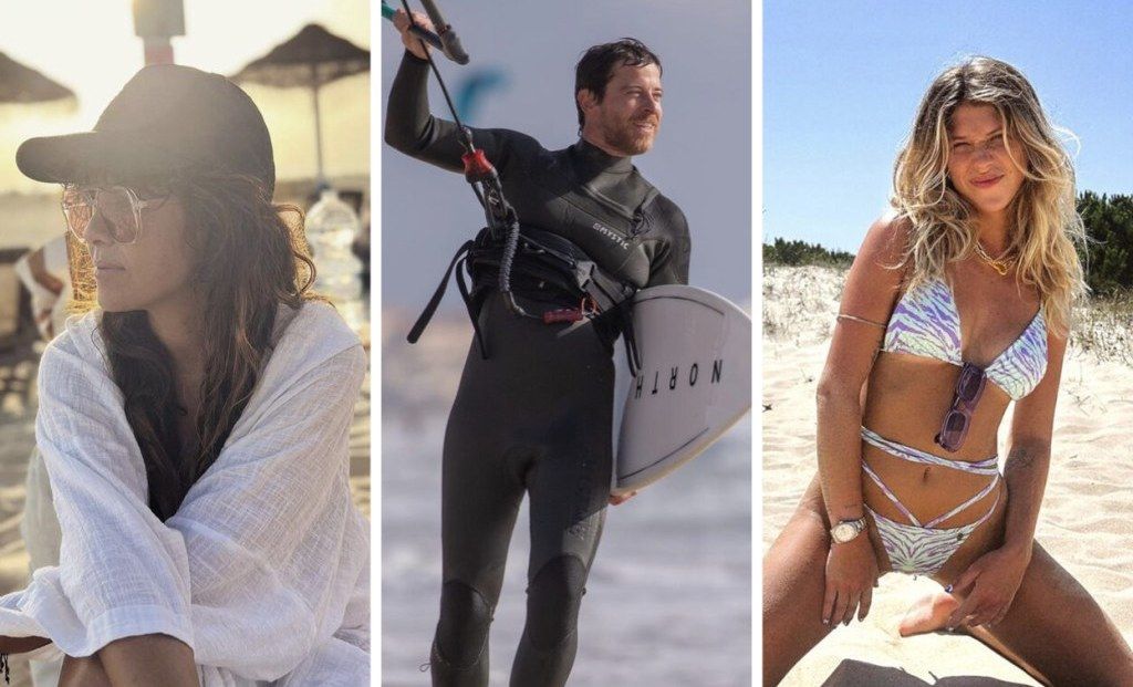 Tarifa, el paraíso elegido por famosos e influencers para sus vacaciones de verano. En esta imagen, de izquierda a derecha, Vanesa Martín, Manu Baqueiro y Anita Matamoros.