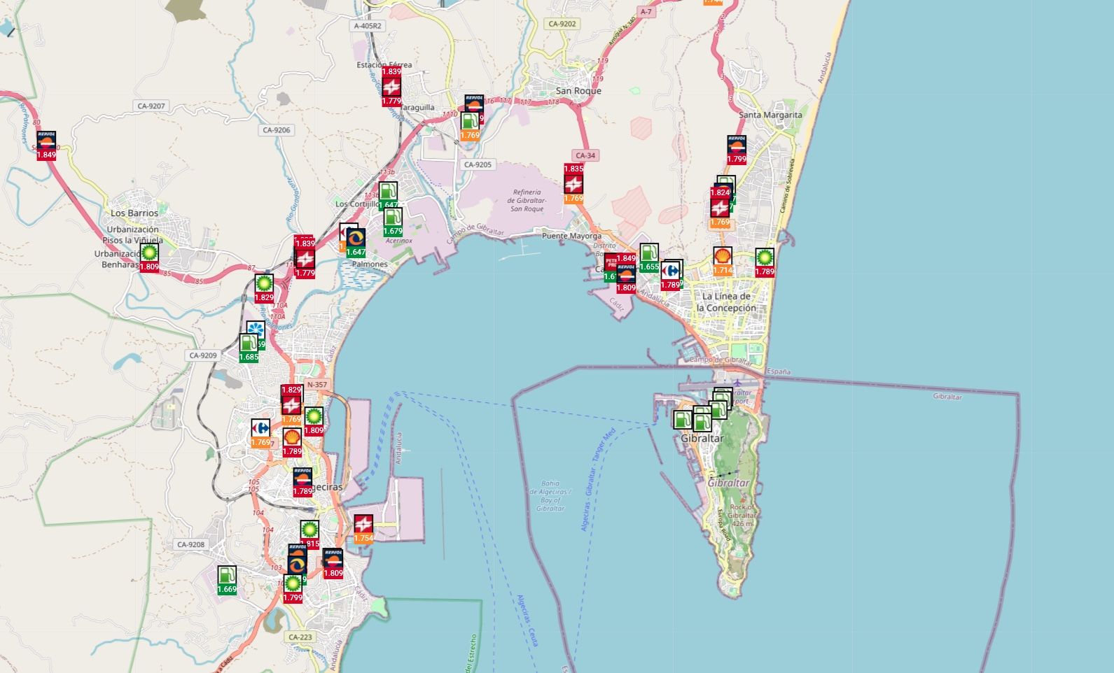 Combustible, al alza: estas son las gasolineras más baratas del Campo de Gibraltar este miércoles  
