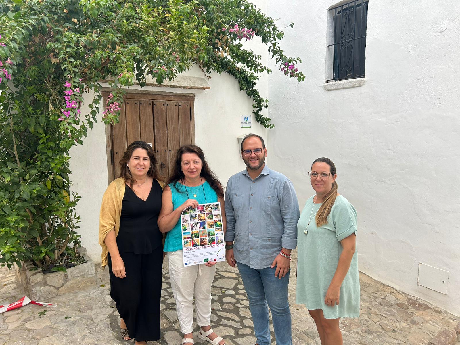 'Castellar en acuarelas de 10', una exposición en homenaje a doce años de cursos de acuarelas en el municipio.