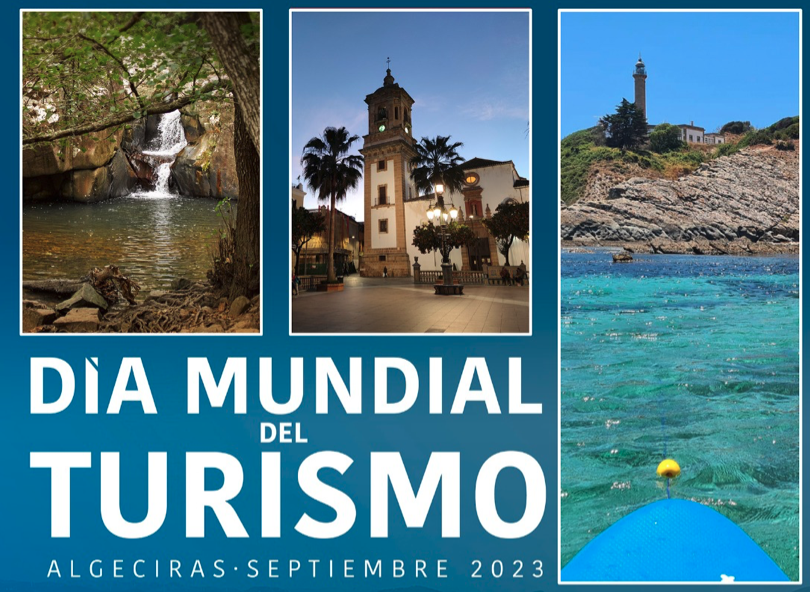 Parte del cartel con las actividades programadas en Algeciras para el Día Mundial del Turismo. 
