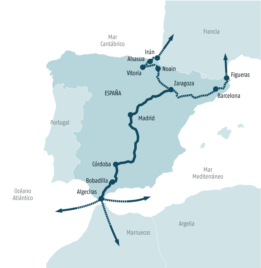 Mapa Autopista Ferroviaria