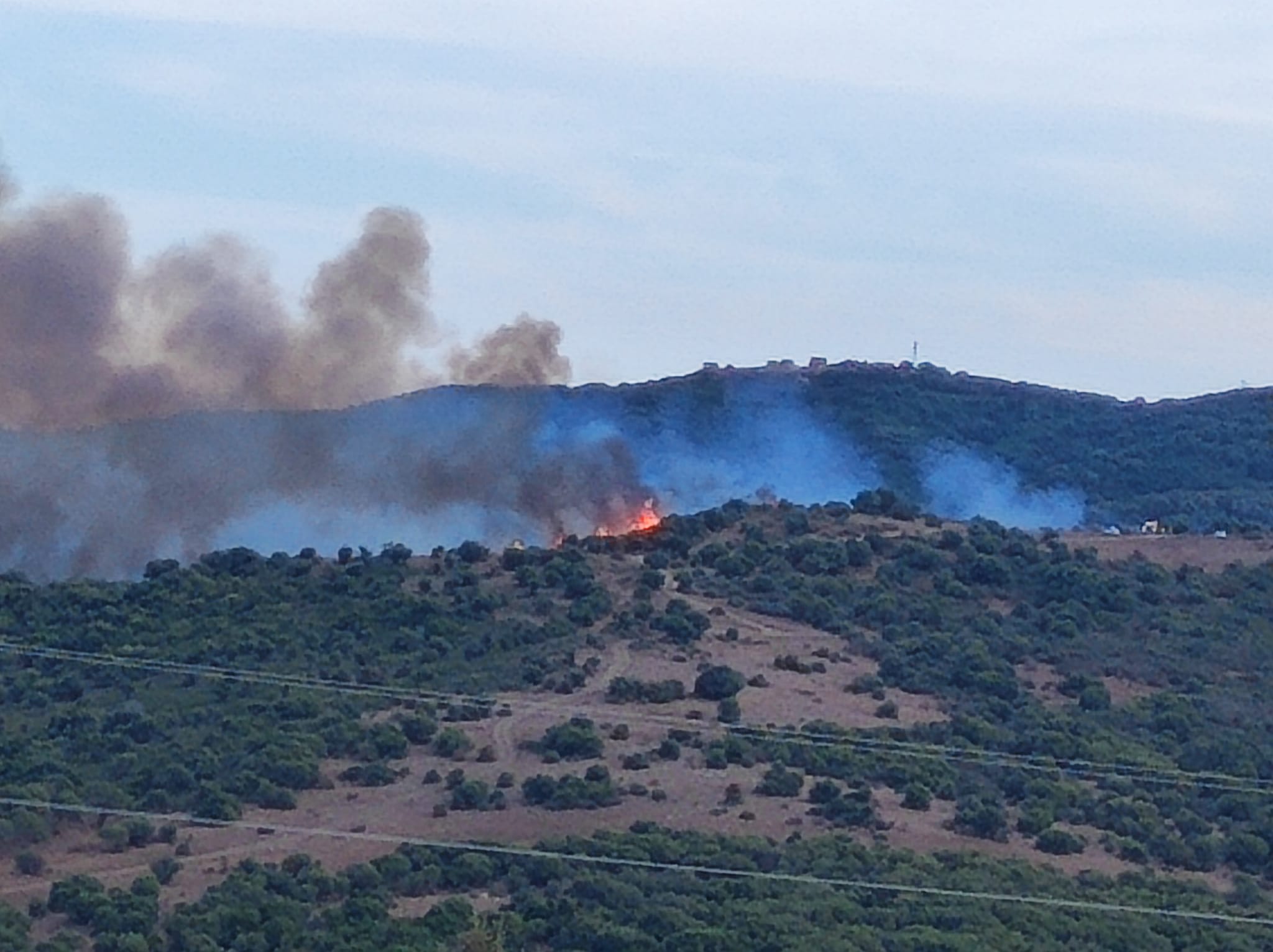 Declarado un incendio Forestal en la zona de Las Pantallas, en Algeciras.