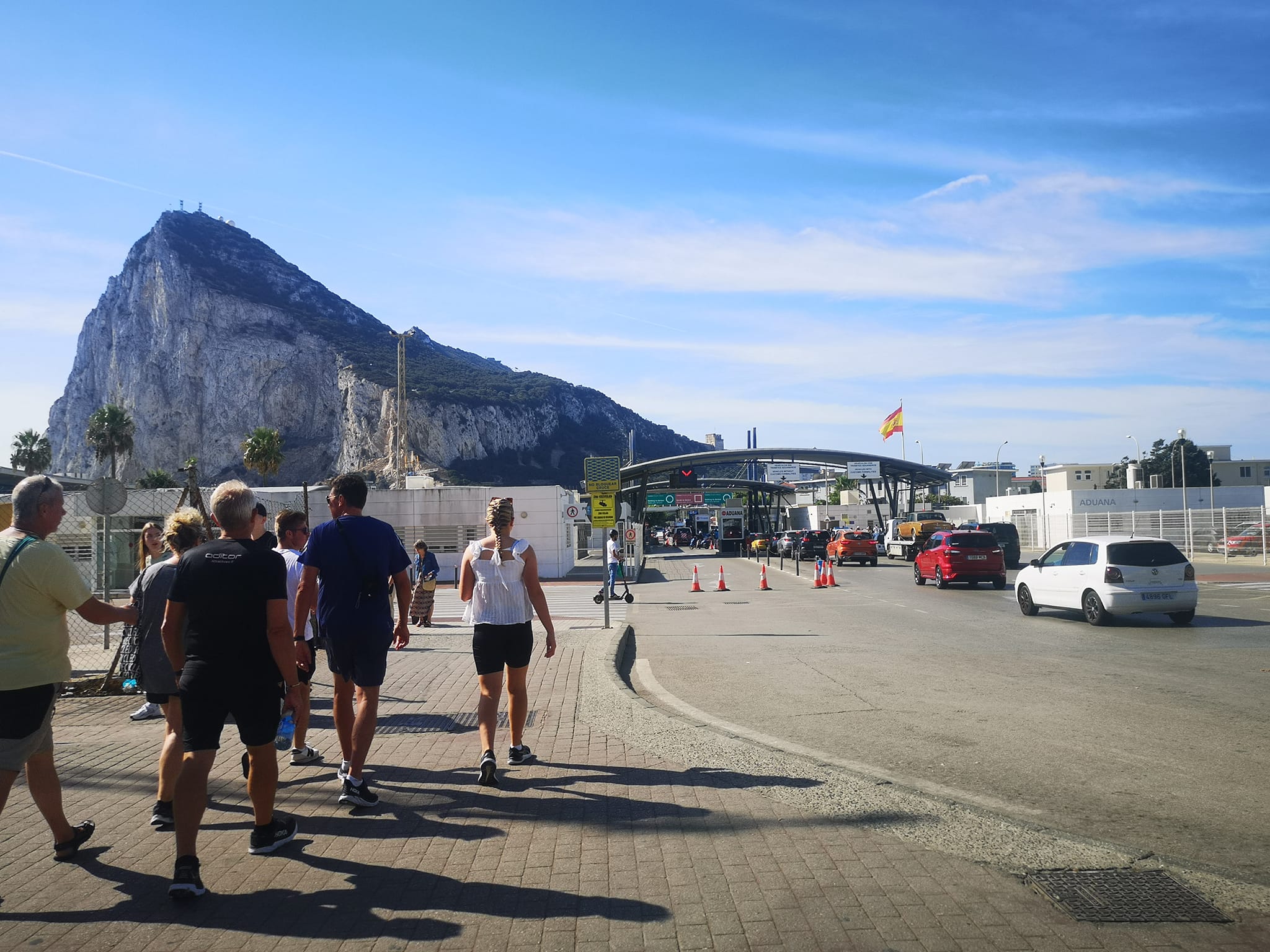 "Mantendremos nuestras raíces, pero también aprenderemos del otro". Frontera entre España y Gibraltar, imagen de archivo.