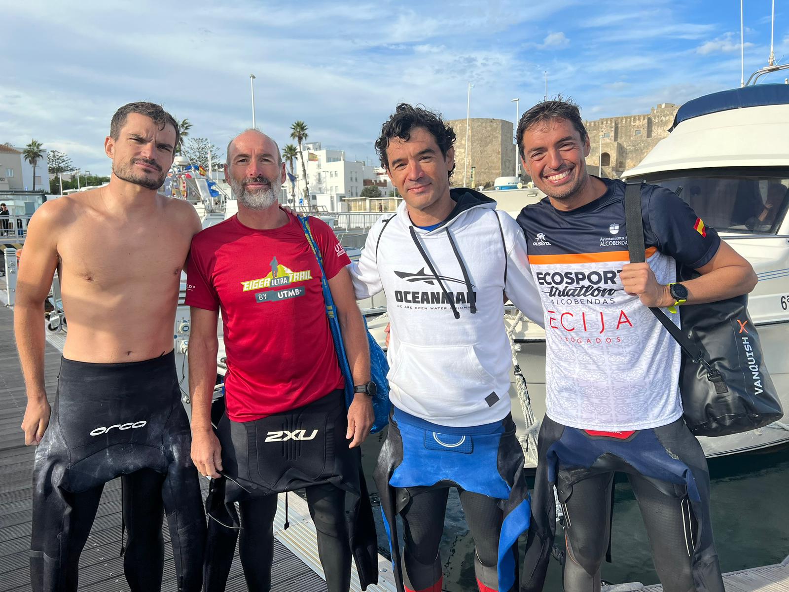 Tres nadadores madrileños y un segoviano, nuevos 'conquistadores' del Estrecho de Gibraltar