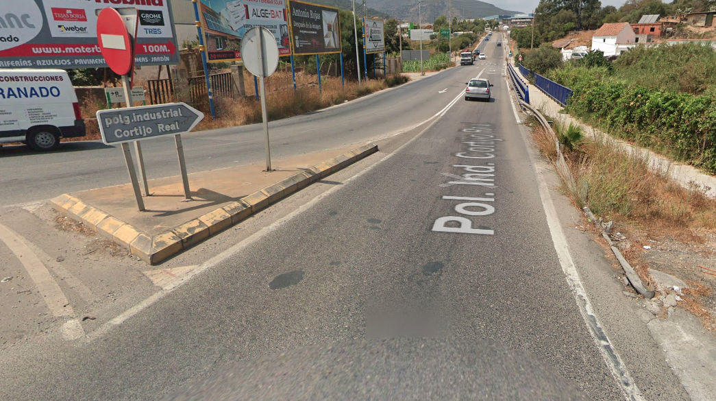 Imagen de la entrada al polígono de Cortijo Real en Algeciras