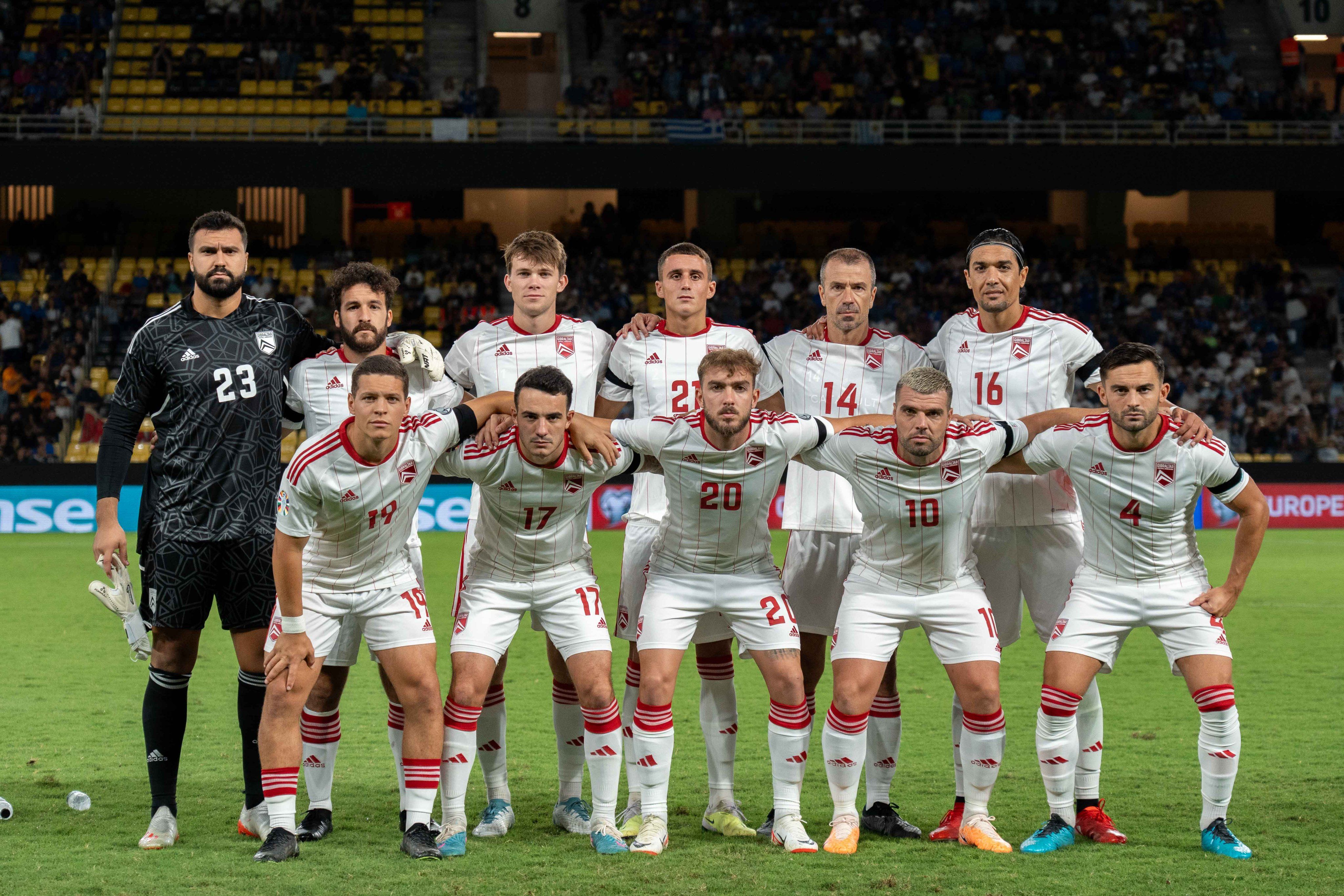 Formación de Gibraltar ante Grecia en el último encuentro internacional