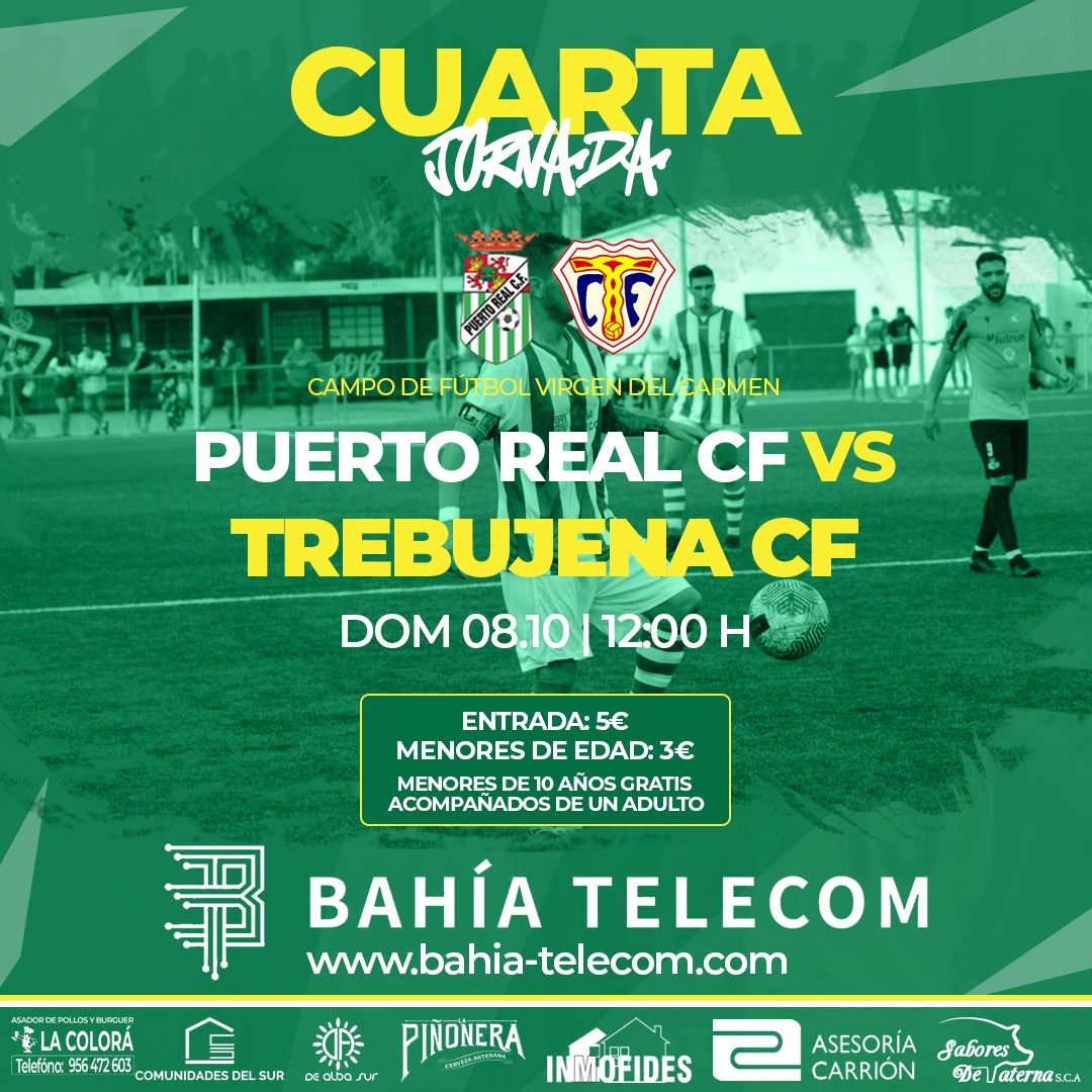 Cartel del encuentro entre el Puerto Real CF y el trebujena CF de la Primera Andaluza