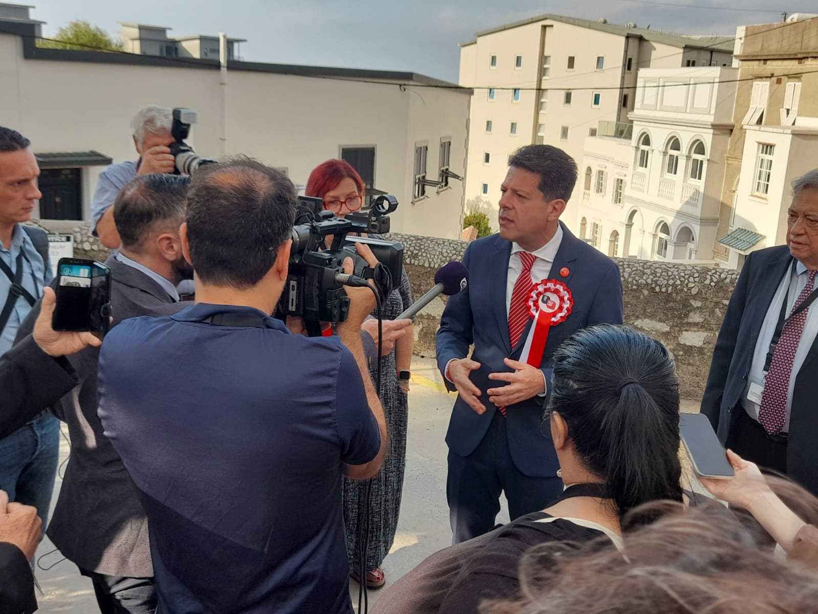 Fabian Picardo, el actual primer ministro de Gibraltar. Gibraltar registra una participación del 29,47% hasta las 14 horas. 
