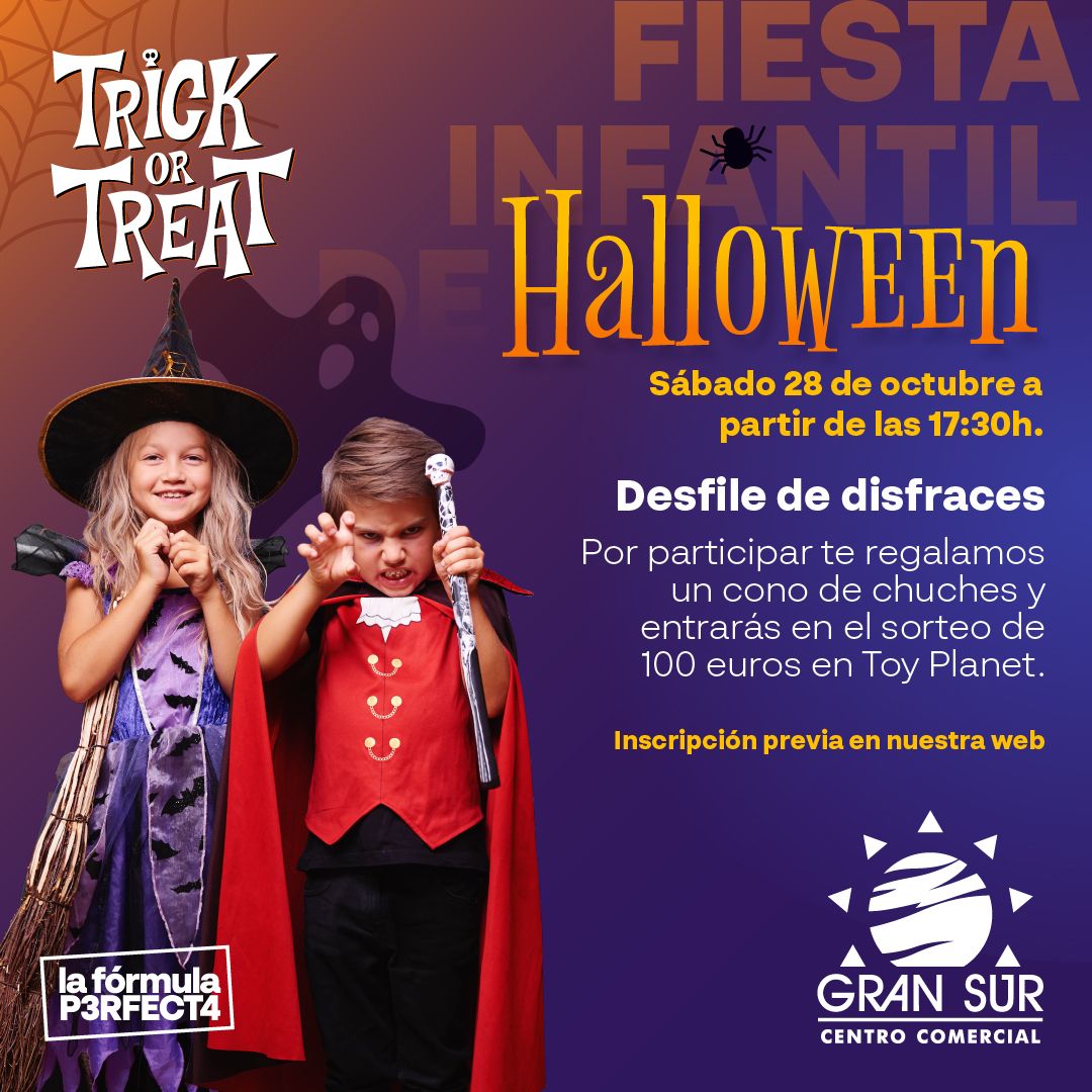 Cartel de la fiesta de Halloween, en Gran Sur.