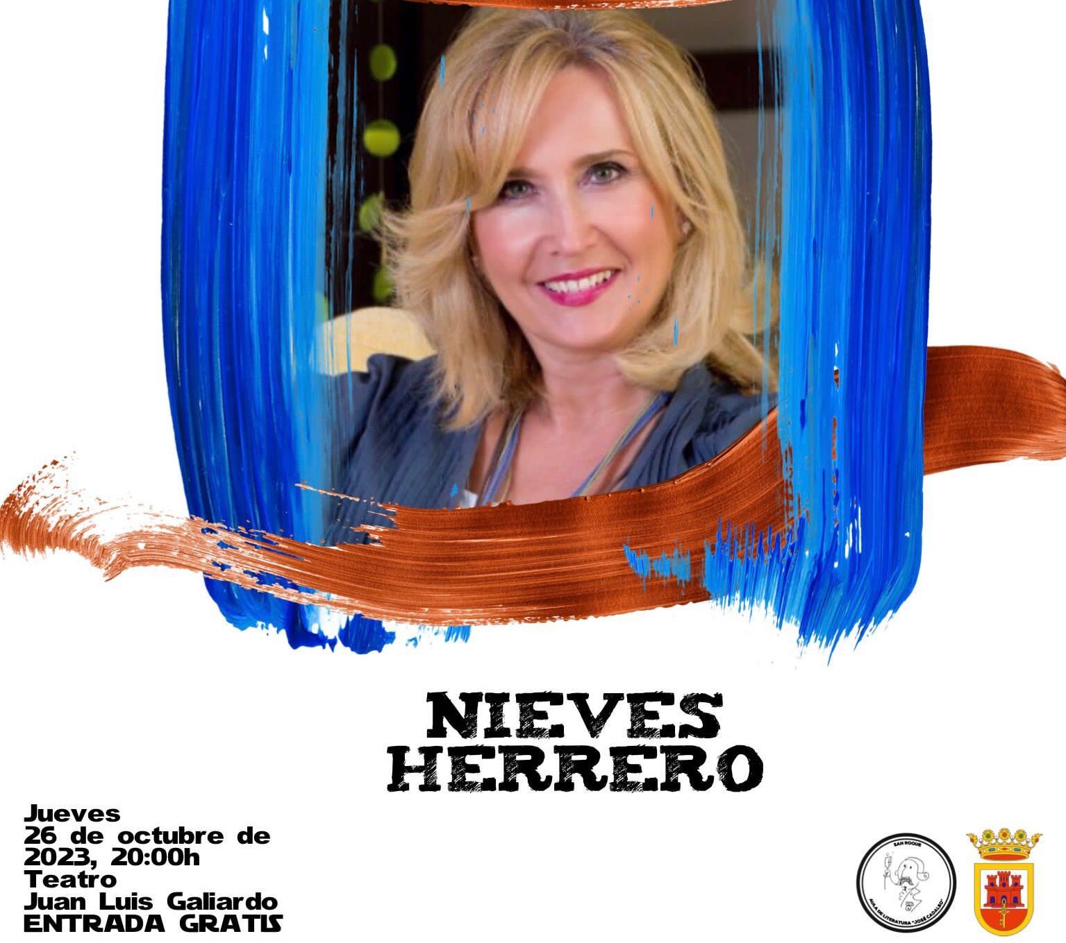 Nieves Herrero, protagonista en el Aula de Literatura de San Roque el jueves.