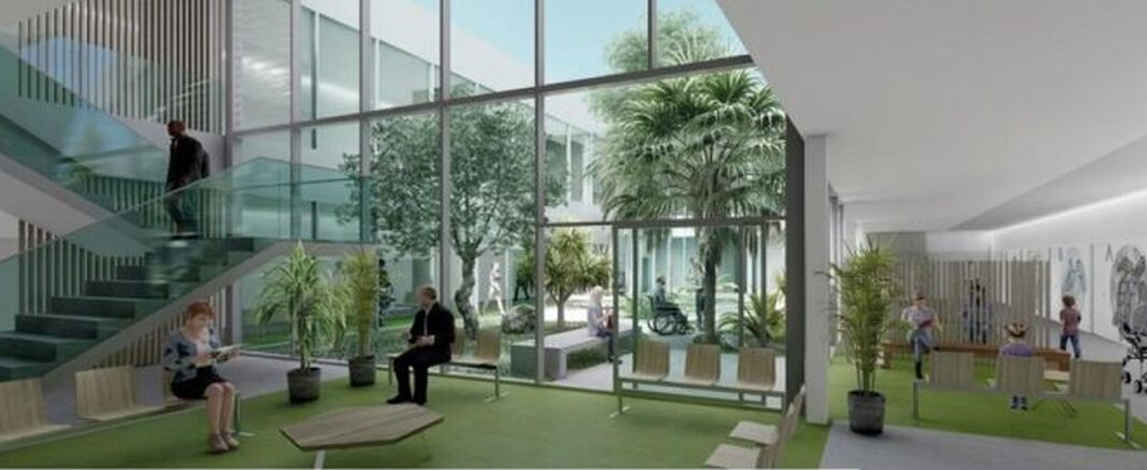 Infografía de cómo será el nuevo ambulatorio de La Bajadilla.