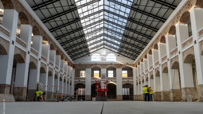 Visita a las obras del Mercado de la Concepción. Foto: Fabián España. Visita a las obras del Mercado de la Concepción. Foto: Fabián España.
