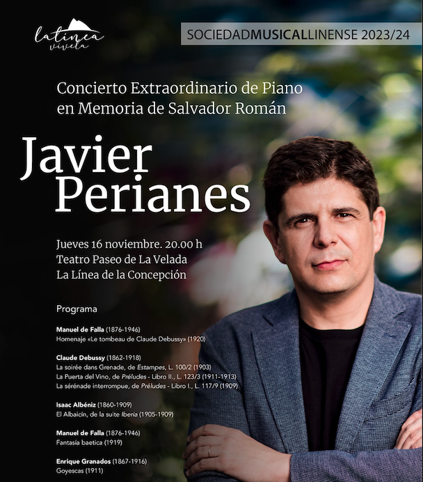 Un recital extraordinario del pianista Javier Perianes, en memoria de Salvador Román.