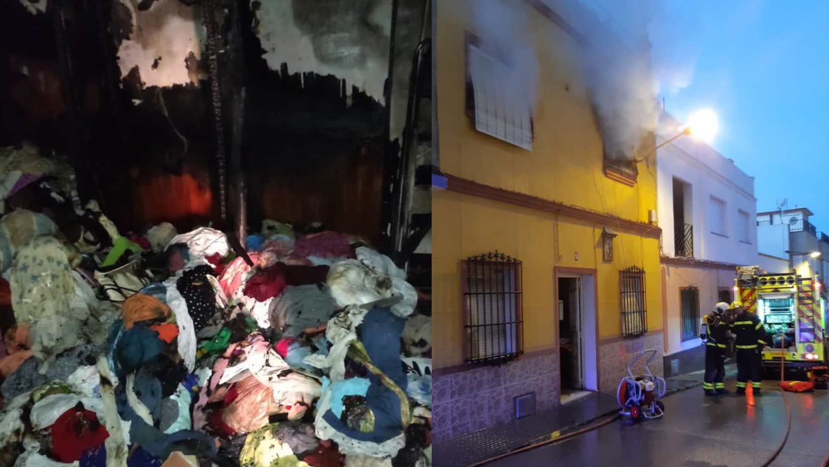 Bomberos indica que los ocupantes sufrían Síndrome de Diógenes ya que las habitaciones acumulaban bolsas de ropa que alcanzaban un metro de altura