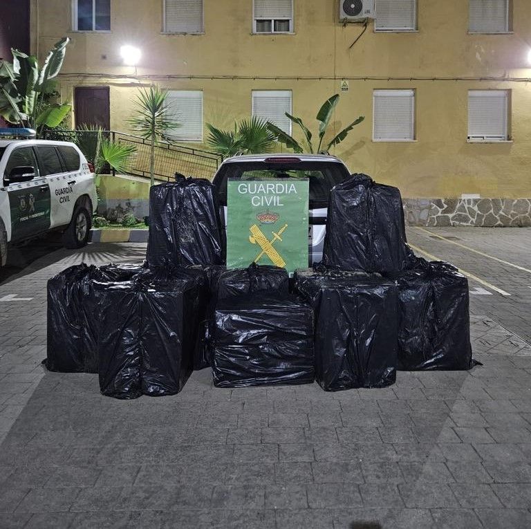 Tabaco intervenido por la Guardia Civil.