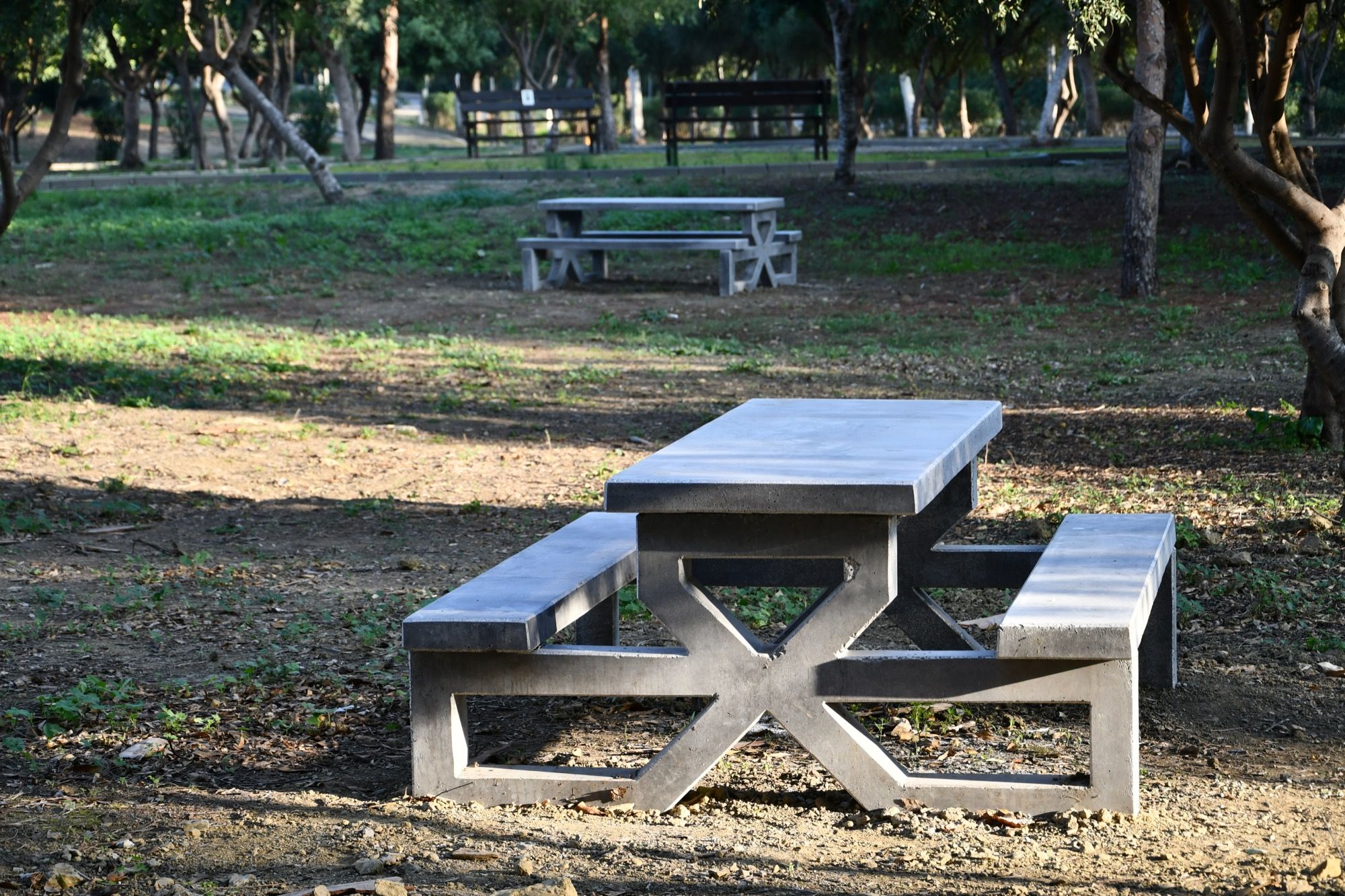 Colocación de diez nuevas mesas en el área recreativa de Guadarranque