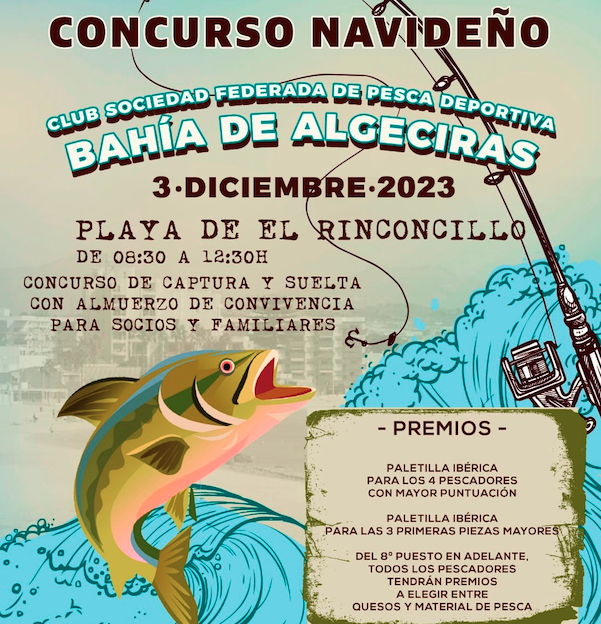 Cartel del concurso de pesca.