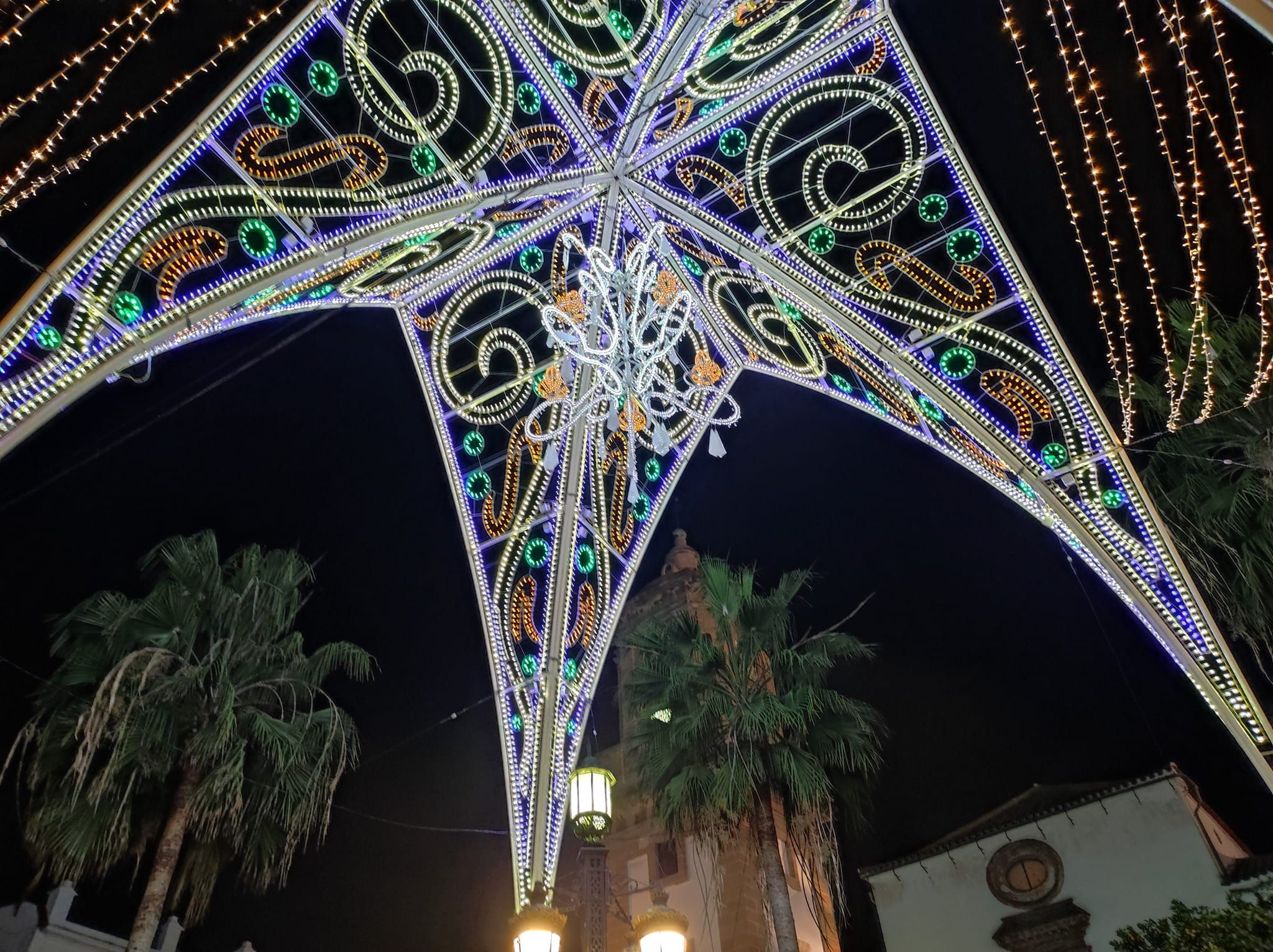 Alumbrado de Navidad en Algeciras el año pasado.