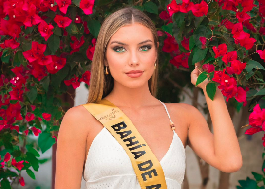 La algecireña María Llamas durante su participación en Miss Grand Cádiz. La algecireña María Llamas representará a Andalucía en el certamen de Miss Grand España 2024.