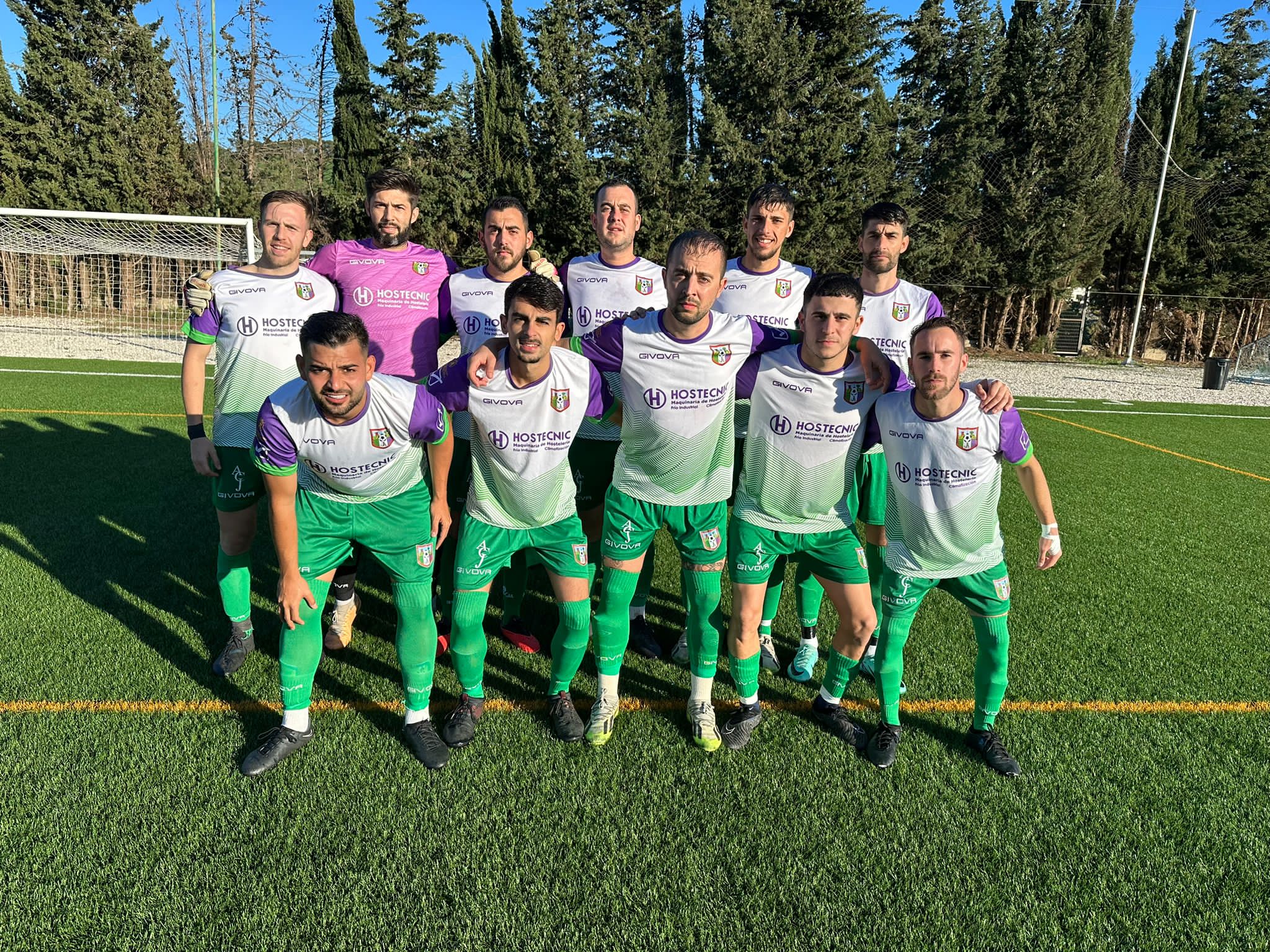 Formación del Athletic Jimena frente al CD La Rock Puente