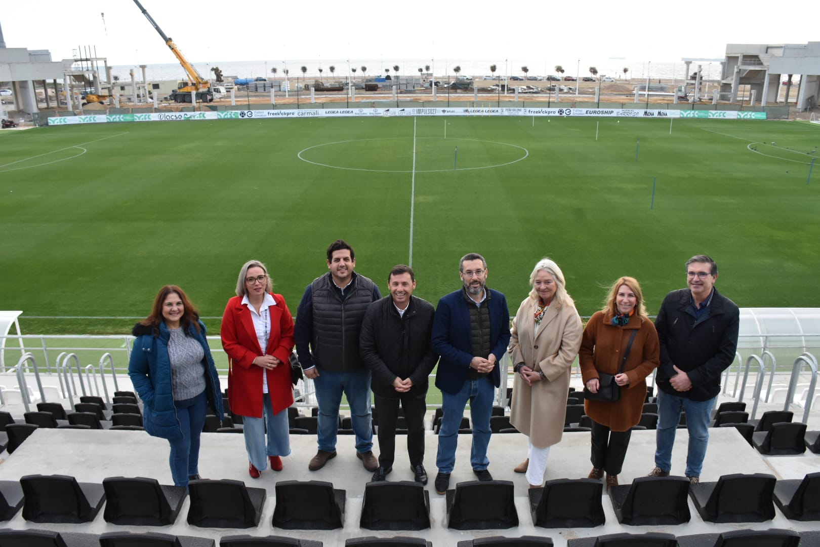 Las inversiones del Estadio Municipal de La Línea, ejecutadas ya en más de un 70%