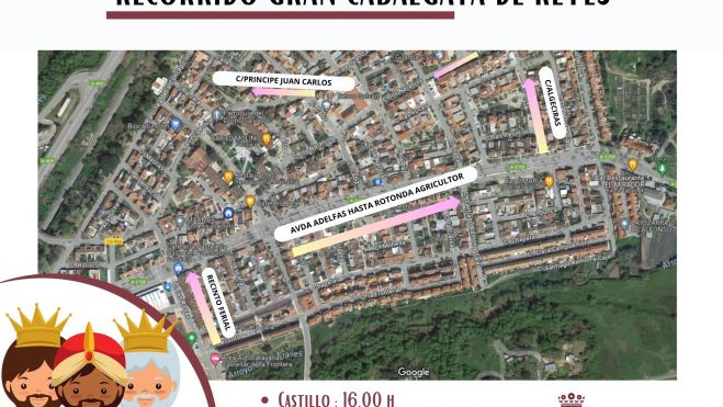 El recorrido de la Cabalgata de los Reyes Magos en Castellar. El recorrido de la Cabalgata de los Reyes Magos en Castellar.