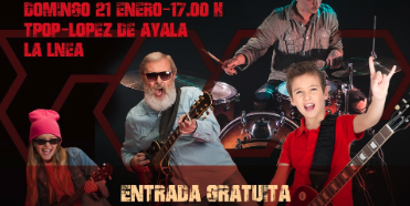 Parte del cartel promocional. El primer concierto del taller de música En La Línea del Rock, este domingo 21 de enero en Tpop