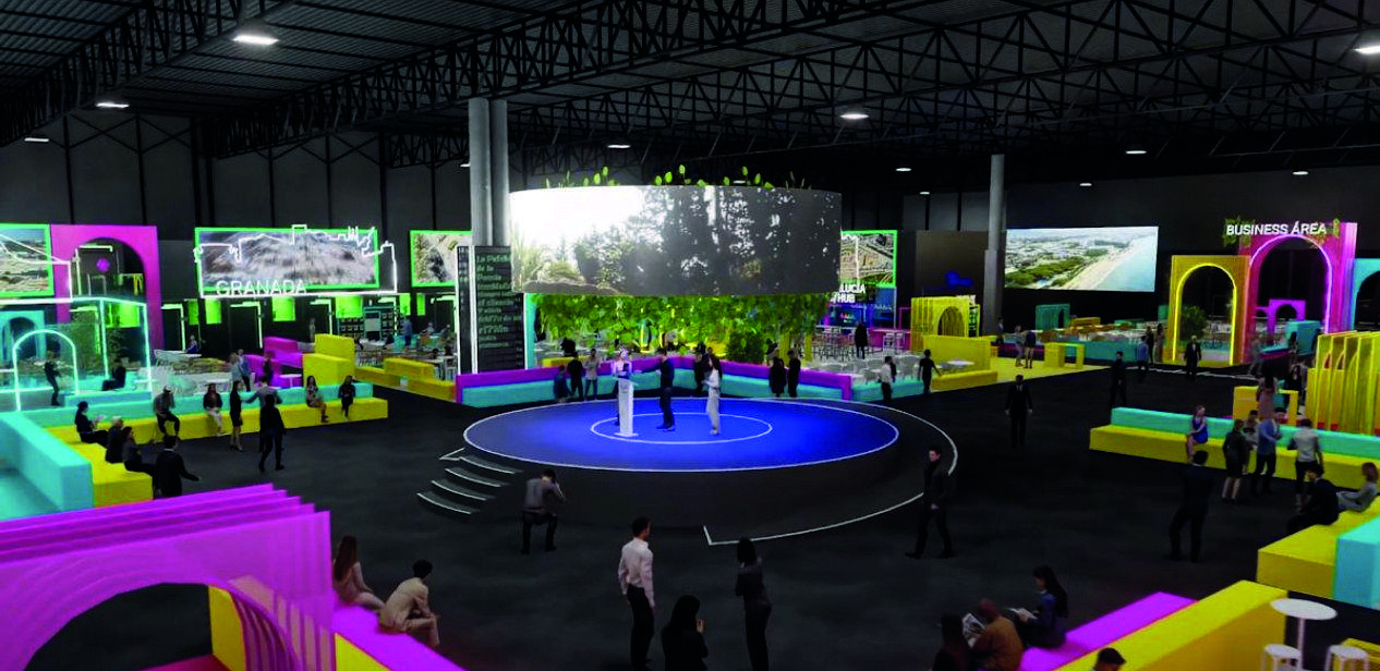 Un nuevo escaparate al turismo de la comarca. Stand de Andalucía, en el que está el Campo de Gibraltar, en Fitur 2024.