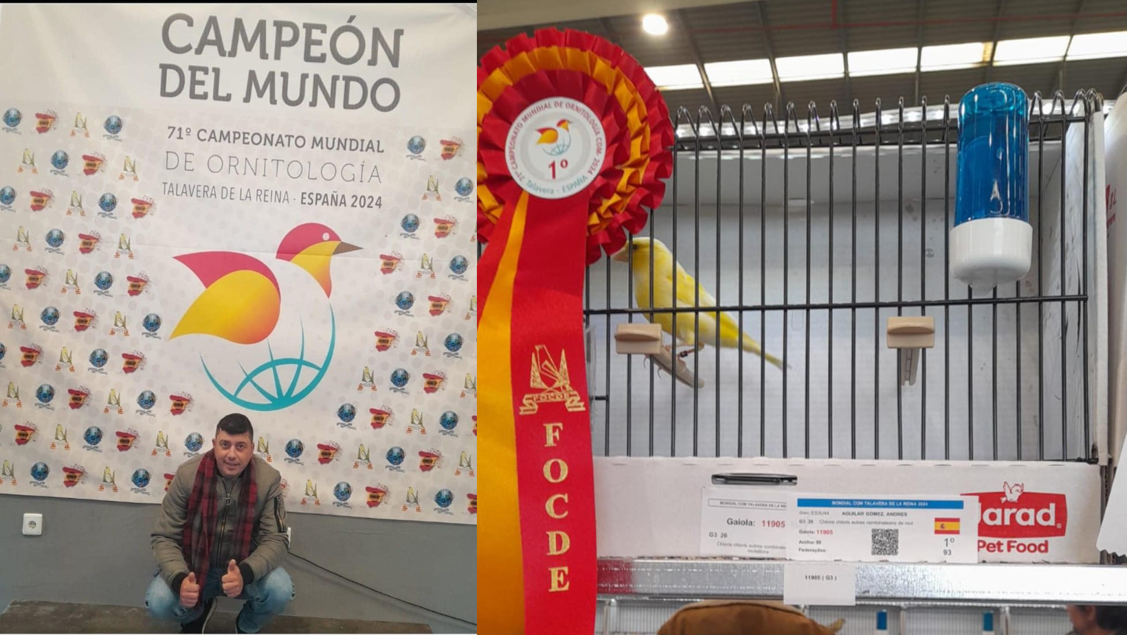 El chisparrero Andrés Aguilar se proclama campeón mundial de Ornitología