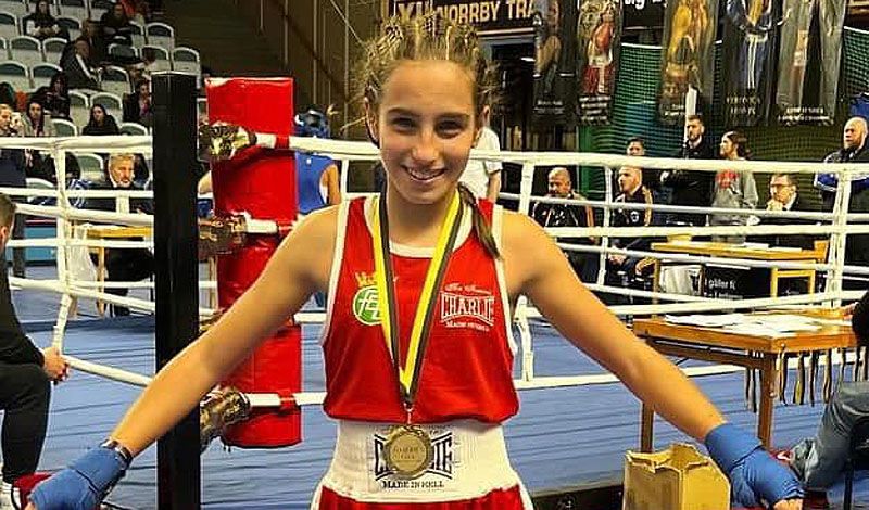 La joven boxeadora algecireña Irene Bolaños, tricampeona del Mundo en Suecia