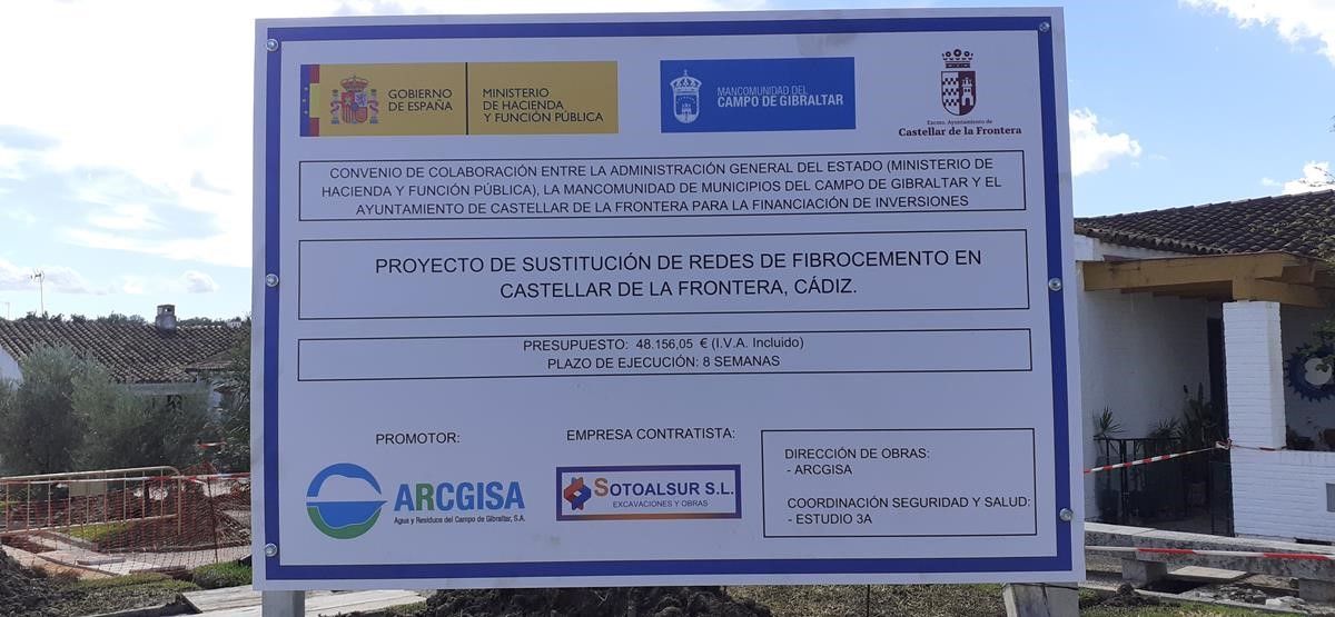 Castellar mejora sus infraestructuras hidráulicas mediante tres actuaciones del Ministerio de Hacienda