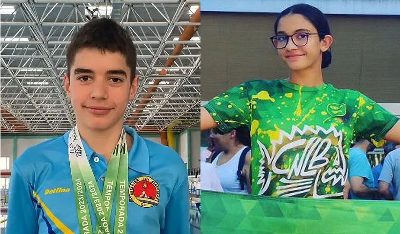 Víctor Rodríguez (CDNC Algeciras) y Clara Escobar (CN Los Barrios), en el Nacional Escolar en la Villa