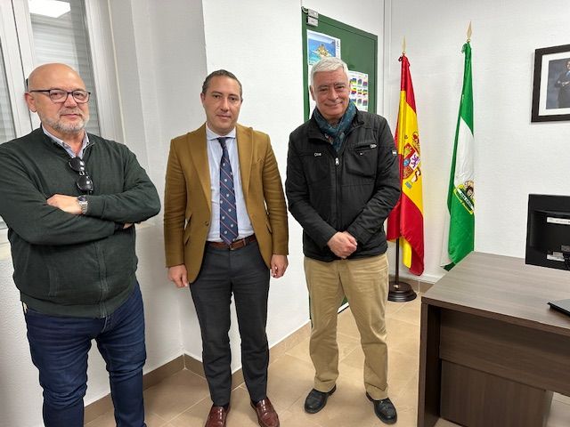 Díaz, García y Mena, durante el encuentro.