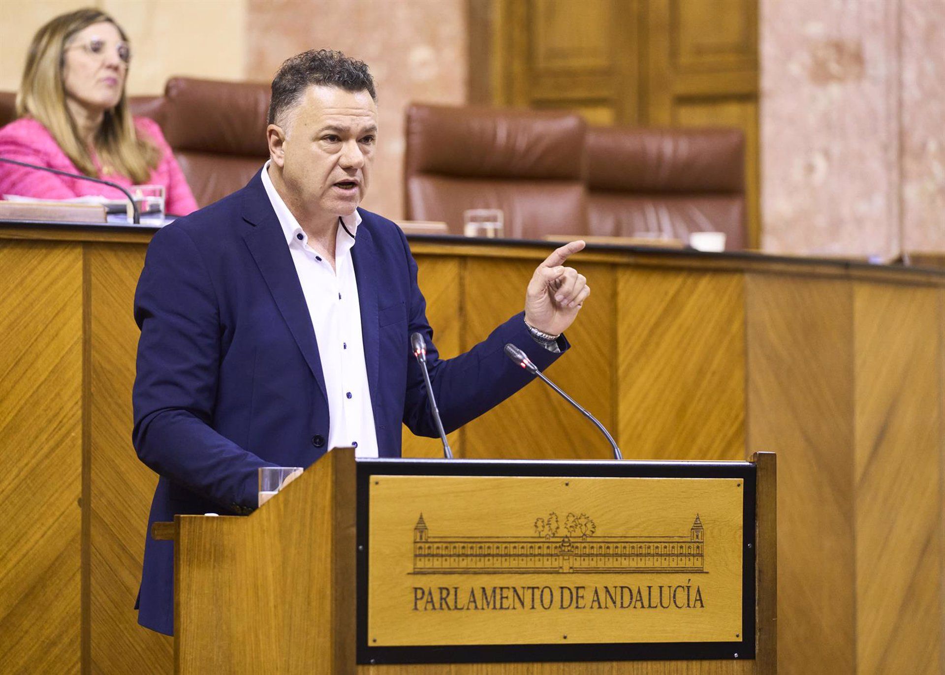 El portavoz adjunto del grupo Por Andalucía en el Parlamento andaluz, Juan Antonio Delgado. - JOAQUÍN CORCHERO/PARLAMENTO DE ANDALUCÍA