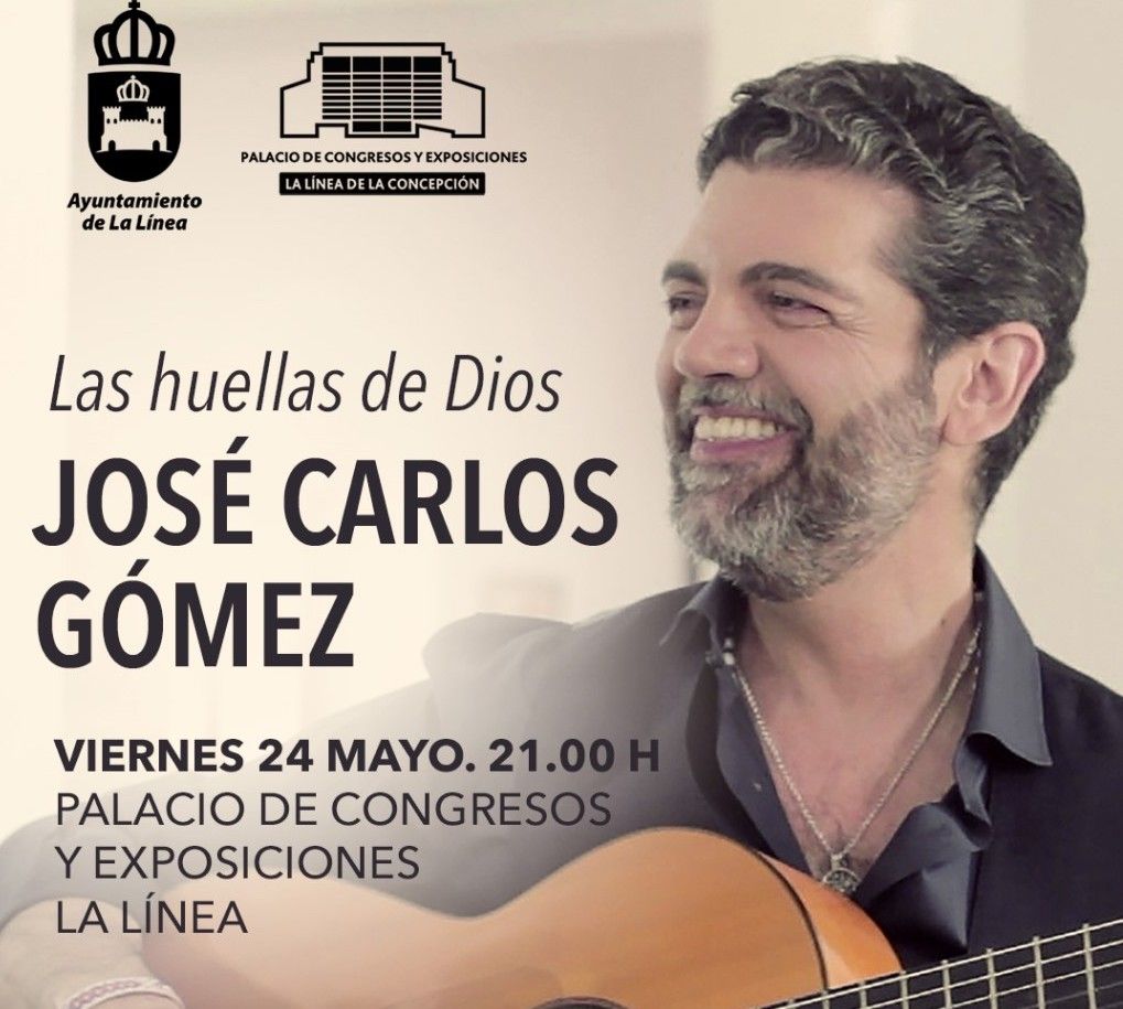 El guitarrista algecireño José Carlos Gómez estrenará en La Línea su espectáculo 'Las huellas de Dios'.