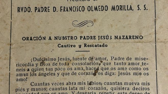 Primer documento de la llegada del Medinaceli.