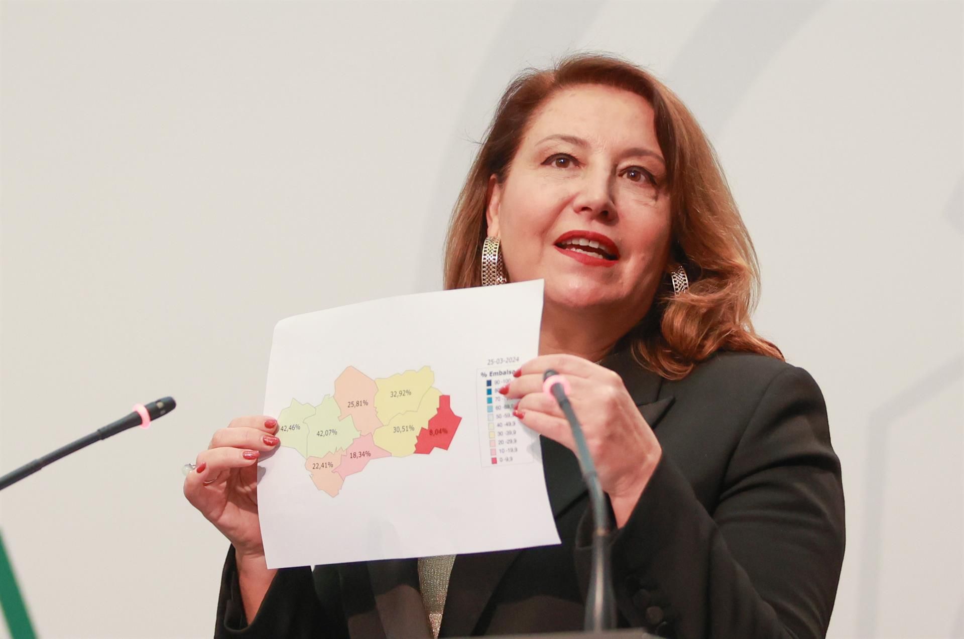 La consejera de Agricultura, Pesca, Agua y Desarrollo Rural, Carmen Crespo, este martes en la rueda de prensa del Consejo de Gobierno. - Rocío Ruz - Europa Press.