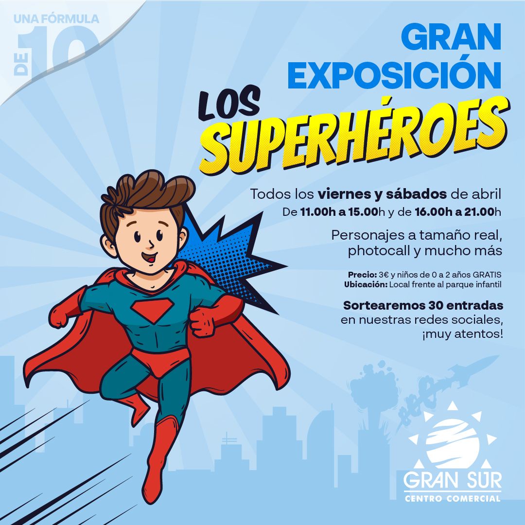 Los superhéroes llegan a Gran Sur La Línea con una gran exposición de figuras a tamaño real.
