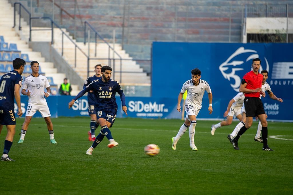 Julián Pérez Guimerá, en el pasado encuentro entre UCAM y Marbella FC/Foto: @FRANCISCO PEÑARANDA